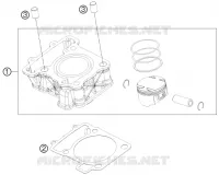 CYLINDRE pour KTM 200 DUKE ORANGE NON ABS de 2015