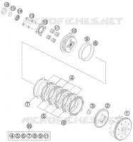 EMBRAYAGE pour KTM 200 DUKE ORANGE NON ABS de 2015
