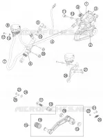 ETRIER DE FREIN AR pour KTM 200 DUKE ORANGE NON ABS de 2015