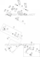 MECANISME DE SELECTION DE VITESSES pour KTM 200 DUKE ORANGE NON ABS de 2015