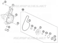 POMPE A EAU pour KTM 200 DUKE ORANGE NON ABS de 2015