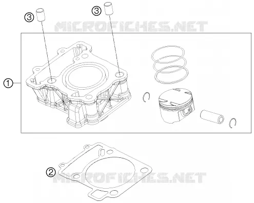 CYLINDRE KTM MOTO 200 2014 DUKE  200 DUKE ORANGE NON ABS