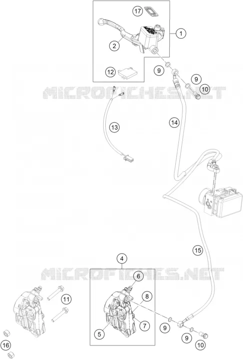 ETRIER DE FREIN AVANT KTM MOTO 200 2014 DUKE  200 DUKE WHITE ABS