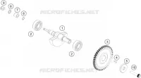 ARBRE D'EQUILIBRAGE pour KTM 200 DUKE ORANGE NON ABS de 2014