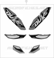 AUTOCOLLANTS pour KTM 200 DUKE ORANGE NON ABS de 2014