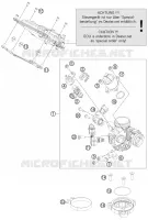 BOITIER PAPILLON INJECTION pour KTM 200 DUKE ORANGE NON ABS de 2014