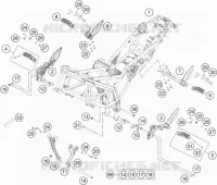 CADRE pour KTM 200 DUKE ORANGE NON ABS de 2014