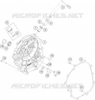 CARTER EMBRAYAGE pour KTM 200 DUKE ORANGE NON ABS de 2014