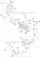 CIRCUIT DE REFROIDISSEMENT pour KTM 200 DUKE ORANGE NON ABS de 2014