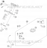 CONTACTEUR A CLE pour KTM 200 DUKE ORANGE NON ABS de 2014