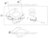 CYLINDRE pour KTM 200 DUKE ORANGE NON ABS de 2014