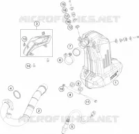 ECHAPPEMENT pour KTM 200 DUKE ORANGE NON ABS de 2014