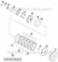 EMBRAYAGE pour KTM 200 DUKE ORANGE NON ABS de 2014