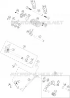 MECANISME DE SELECTION DE VITESSES pour KTM 200 DUKE ORANGE NON ABS de 2014