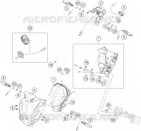 PHARE / FEU ARRIERE pour KTM 200 DUKE ORANGE NON ABS de 2014