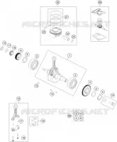 VILEBREQUIN / PISTON pour KTM 200 DUKE ORANGE NON ABS de 2014