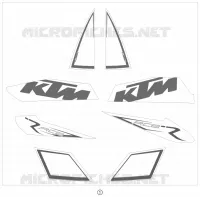 AUTOCOLLANTS pour KTM 1190 RC8 R TRACK de 2012