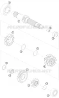 BOITE DE VITESSES   ARBRE PRIMAIRE pour KTM 1190 RC8 R TRACK de 2012