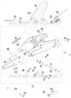BRAS OSCILLANT  pour KTM 1190 RC8 R TRACK de 2012