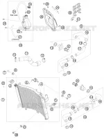 CIRCUIT DE REFROIDISSEMENT pour KTM 1190 RC8 R TRACK de 2012