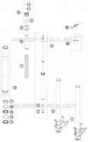 FOURCHE (PIECES) pour KTM 1190 RC8 R TRACK de 2012