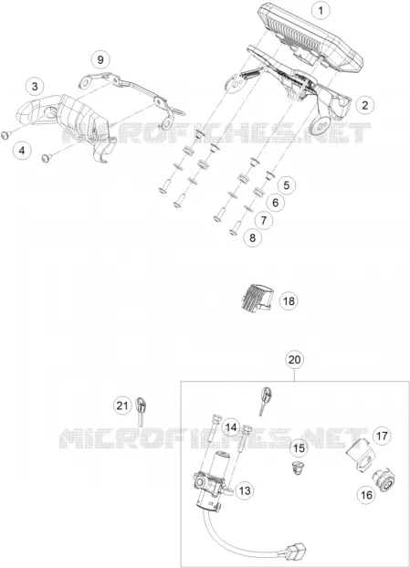 CONTACTEUR A CLE KTM MOTO 125 2017 DUKE  125 DUKE WHITE