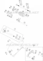 MECANISME DE SELECTION DE VITESSES  125 ktm-moto 2015 DUKE 28