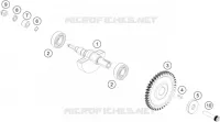 ARBRE D'EQUILIBRAGE pour KTM 125 DUKE WHITE ABS BAJ.DIR. 2014 EU F4003N7 2014 EU F4003N7 de 2014