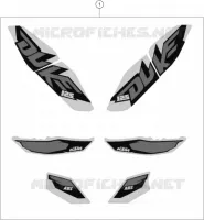 AUTOCOLLANTS pour KTM 125 DUKE WHITE ABS BAJ.DIR. 2014 EU F4003N7 2014 EU F4003N7 de 2014