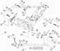 CADRE pour KTM 125 DUKE WHITE ABS BAJ.DIR. 2014 EU F4003N7 2014 EU F4003N7 de 2014
