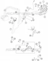 ETRIER DE FREIN AR pour KTM 125 DUKE WHITE ABS BAJ.DIR. 2014 EU F4003N7 2014 EU F4003N7 de 2014