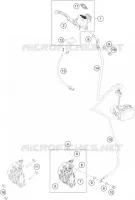 ETRIER DE FREIN AVANT pour KTM 125 DUKE WHITE ABS BAJ.DIR. 2014 EU F4003N7 2014 EU F4003N7 de 2014