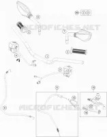 GUIDON / COMMANDES pour KTM 125 DUKE WHITE ABS BAJ.DIR. 2014 EU F4003N7 2014 EU F4003N7 de 2014