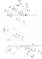 MECANISME DE SELECTION DE VITESSES pour KTM 125 DUKE WHITE ABS BAJ.DIR. 2014 EU F4003N7 2014 EU F4003N7 de 2014