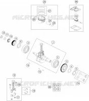 VILEBREQUIN / PISTON pour KTM 125 DUKE WHITE ABS BAJ.DIR. 2014 EU F4003N7 2014 EU F4003N7 de 2014