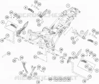 CADRE pour KTM 125 DUKE ORANGE ABS de 2014