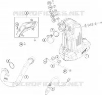 ECHAPPEMENT pour KTM 125 DUKE ORANGE ABS de 2014