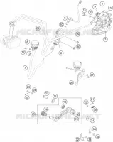 ETRIER DE FREIN AR pour KTM 125 DUKE ORANGE ABS de 2014
