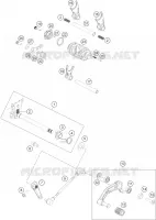 MECANISME DE SELECTION DE VITESSES pour KTM 125 DUKE ORANGE ABS de 2014