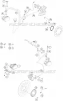 SYSTEME DE FREIN ABS pour KTM 125 DUKE ORANGE ABS de 2014