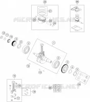 VILEBREQUIN / PISTON pour KTM 125 DUKE ORANGE ABS de 2014