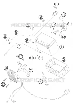 BATTERIE KTM MOTO 950 2008 SUPER ENDURO  950 SUPER ENDURO R