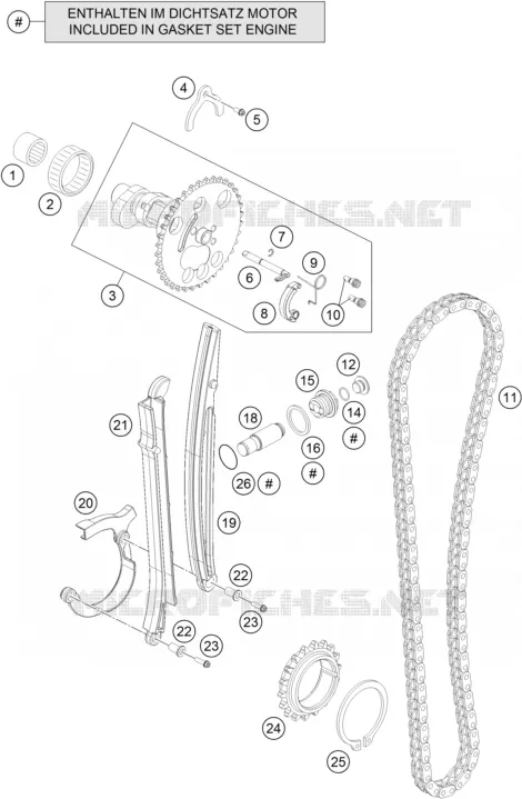 DISTRIBUTION KTM MOTO 690 2016 ENDURO  690 ENDURO R ABS