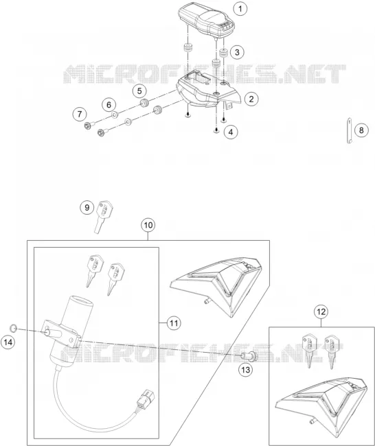 CONTACTEUR A CLE KTM MOTO 690 2016 ENDURO  690 ENDURO R ABS