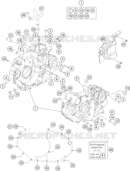 CARTER MOTEUR KTM MOTO 690 2015 ENDURO  690 ENDURO R ABS