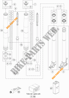FOURCHE (PIECES) pour KTM 690 ENDURO R ABS de 2014