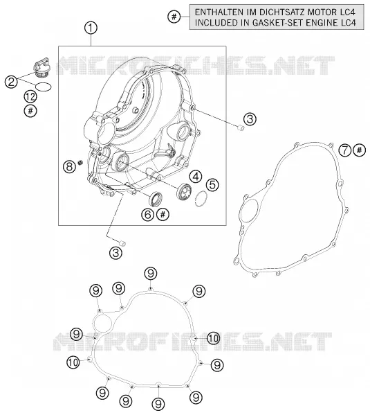 CARTER EMBRAYAGE KTM MOTO 690 2013 ENDURO  690 ENDURO R
