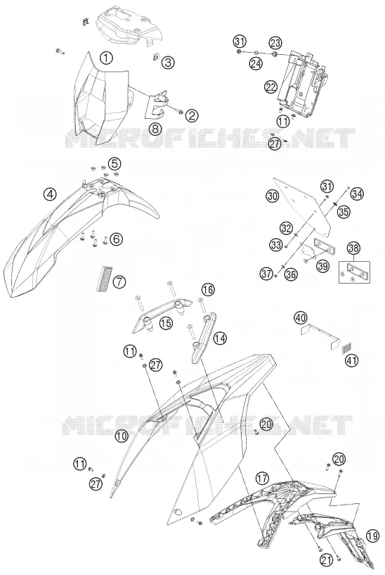 PLASTIQUES KTM MOTO 690 2013 ENDURO  690 ENDURO R