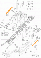 RESERVOIR / SELLE pour KTM 1290 SUPER ADVENTURE S ORANGE de 2018