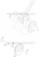 ARBRE D'EQUILIBRAGE pour KTM 1090 ADVENTURE L 35KW A2 de 2017
